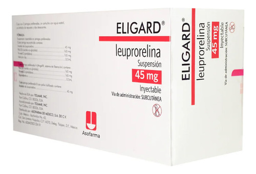 Eligard (leuprorelina) 45 Mg Sol Inyectable Asofarma