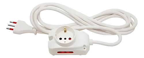 Electricidad | Alargue - 1 X Schuko + 2 X 3enl / Cable 3 Mts