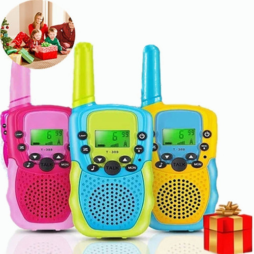 3 Pz Radios Walkie Talkies Para Niños Recargables Inalámbri