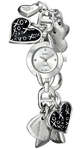 Reloj Xoxo Para Mujer Xo7030 Con Esfera Plateada Y Corazon P