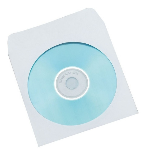 Sobres Para Cd Con Ventana Papel Blanco 90gr Caja X250 Ret