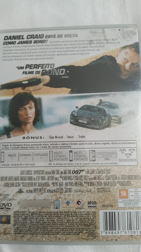 Dvd 007 James Bond Quantum Of Solace 2008 (Usado)