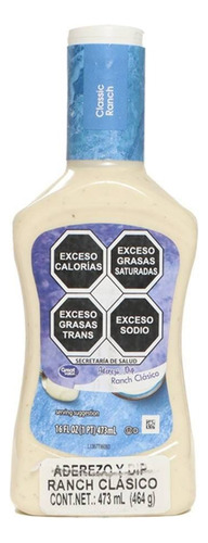 2 Pza Aderezo Great Value Ranch Clásico 473 Ml