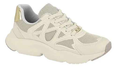 Tênis Vizzano Feminino Off White Leve Academia 1440.107