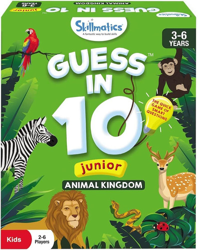 Juego De Cartas Skillmatics Guess In 10 Junior Reino Animal 