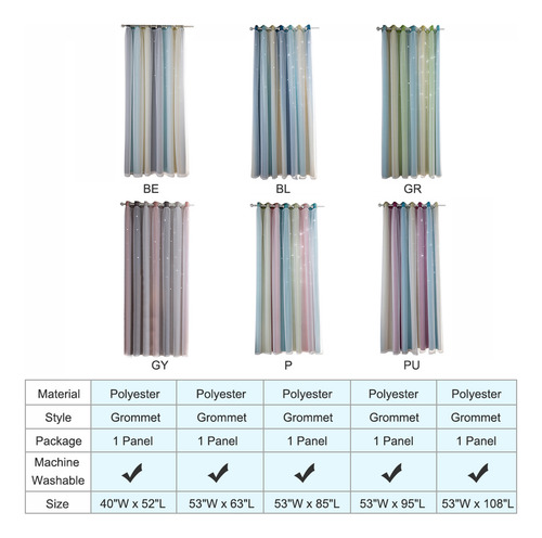Cortinas Opacas Star Curtains Para Dormitorio De Niñas