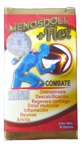 Menosdoll Flex 30 Tab Artritis Reumas Osteoporosis Dolor Sabor Sin Sabor