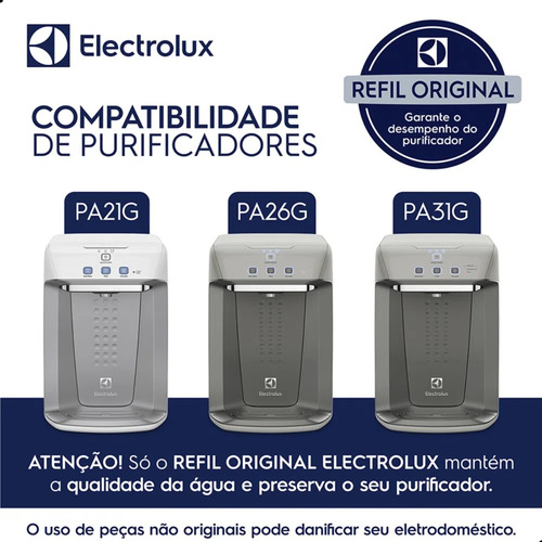 Vela Filtro Purificador Água Electrolux Pa21g Pa31g Original