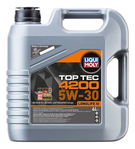 Aceite Motor Top Tec 4200 Longlife Iii 5w30 Liqui Moly 4l