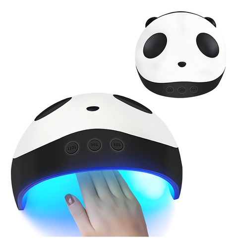 Lampara Uv/led Panda 36 Watts - 12 Led´s - Secado Gelish Color Blaco/negro
