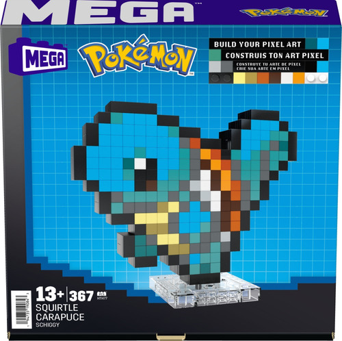 Brinquedo de construção Mega Pokémon Squirtle Pixel Número de peças 367