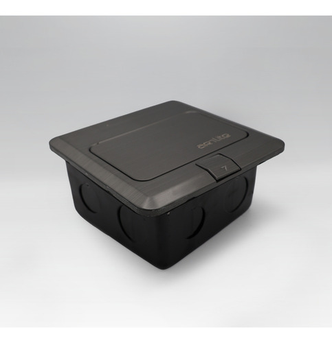 Contacto Duplex Empotrable Piso Apl-003 Color Gris Color Negro