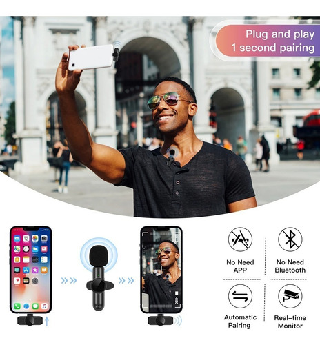 Micrófono Lavalier Inalámbrico Para Celular Todos