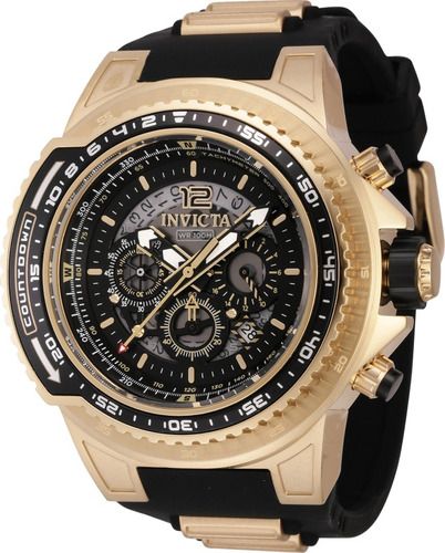 Reloj Para Hombres Invicta Aviator 44342 Oro Negro