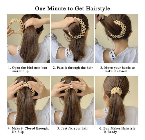 Pinzas Para El Pelo Con Forma Nido Pájaro Soporte Extensible