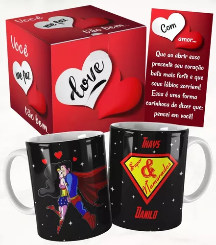 CANECA NAMORADOS CASAL HEROIS