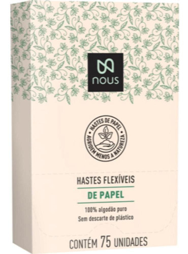 Imagem 1 de 1 de Hastes Flexíveis De Papel Nous Com 75 Unidades