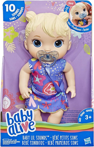 Bebé Soniditos - Baby Alive - 10 Sonidos - Cabello Rubio