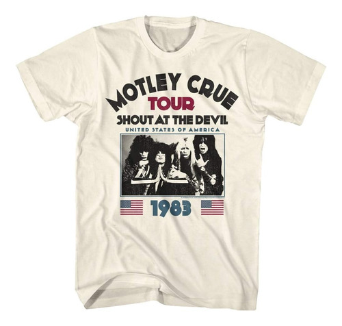 Playera Motley Crue Tour 1983, Camiseta Concierto Memorable