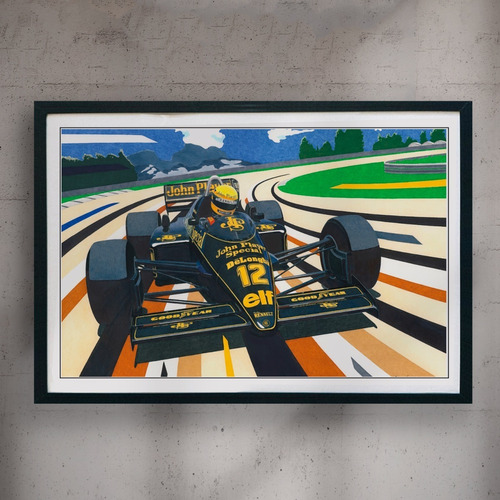 Cuadro 60x40 Automovilismo - Lotus Formula 1 Senna - Arte