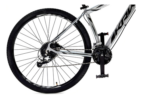 Bicicleta Aro 29 Krw Alumínio 24vel Hidráulico Suspensão S2 Cor Prata/Preto