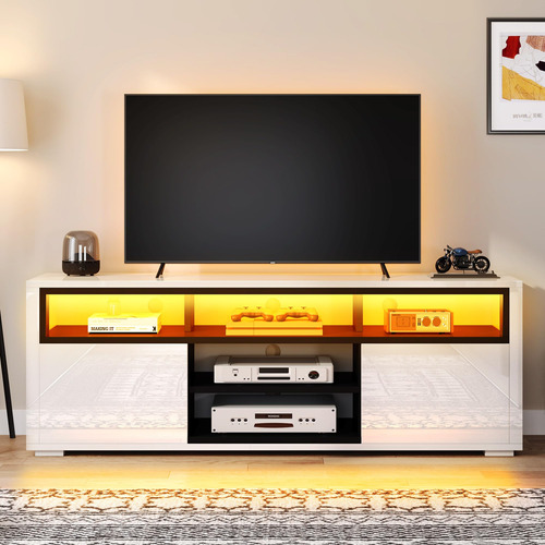 Yitahome 59 Led Tv Stand For 65 Inch Tv, Modern Entertainme.