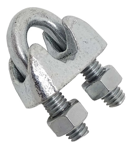 Grampa Prensacable Acero 1/4'' Galvanizadas Reforzada X10un