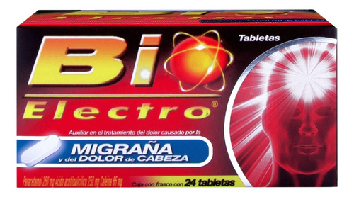 Bio Electro 24 Tabletas. Alivia La Migraña