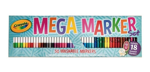Imagen 1 de 6 de Marcadores Crayola Mega Marker Set 50 Piezas