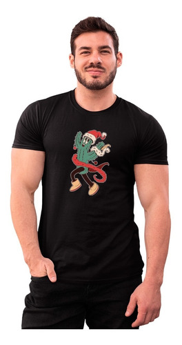 Playera Navidad - Hombre - Cactus Navideño