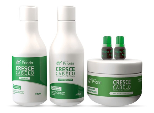 Kit Cresce Cabelo Extrato De Priorin +1 Tônico -frete Grátis