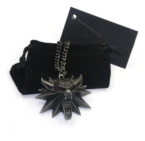 Collar Con Medallón The Witcher 3, Diseño Lobo, Resist