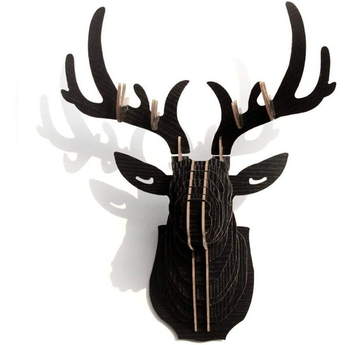  Wall Decor Deer Head Antlers Trophy Sculpture Diy D Pu...