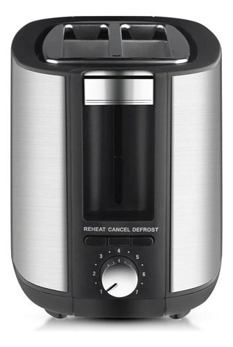 Tostador De Pan 2 Rebanadas Calentador Eléctrico Raf R-507 Color Negro