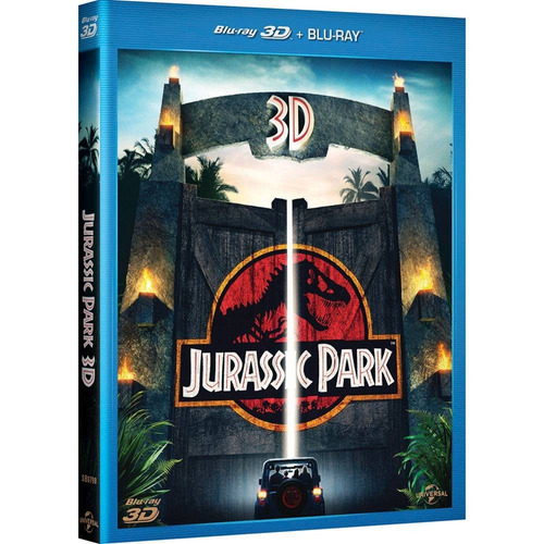 Blu-ray Jurassic Park 3d + 2d - Edição Com Luva - Lacrado