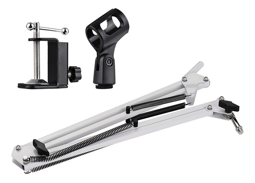 Suporte Articulado P/ Microfones Hyperx Quad/solocast Preto Cor Branco