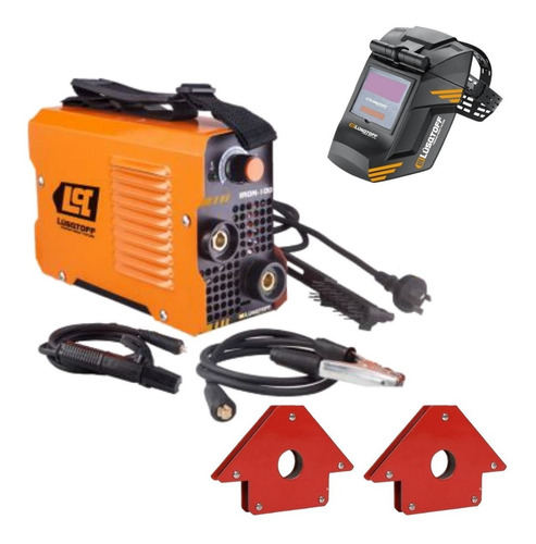 Imagen 1 de 10 de Soldadora Inverter Lusqtoff Iron 100 + Mascara + Accesorios