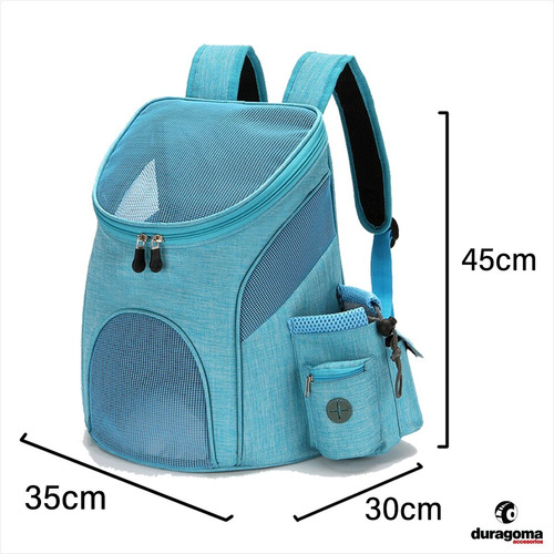 Imagen 2 de 9 de Mochila Transportadora Mascotas Reforzada Malla Respirable