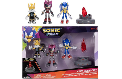 Sonic The Hedgehog Prime Set 3 Figuras Ciudad New York 
