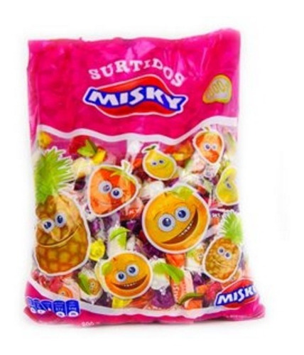 Caramelos Masticable Misky  (800gms)  Cotillón Chirimbolos