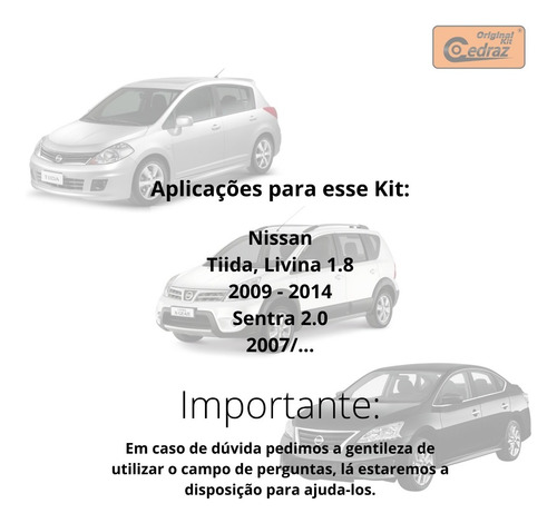 Kit Corrente Distribuição Sentra Tida Fluence Xtrail 1.8 2.0
