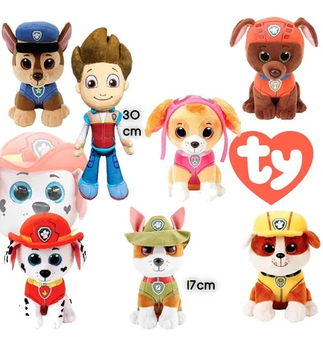 Peluches Paw Patrol Patrulla 7 Piezas Ojo Transparente Ty Env o