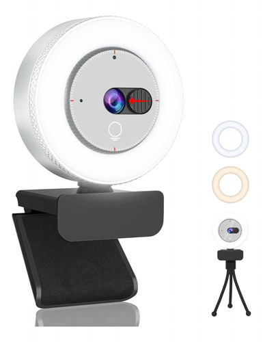 Cámara Web Con Luz - Cámara Web 1080p Para Pc Con Cubierta D