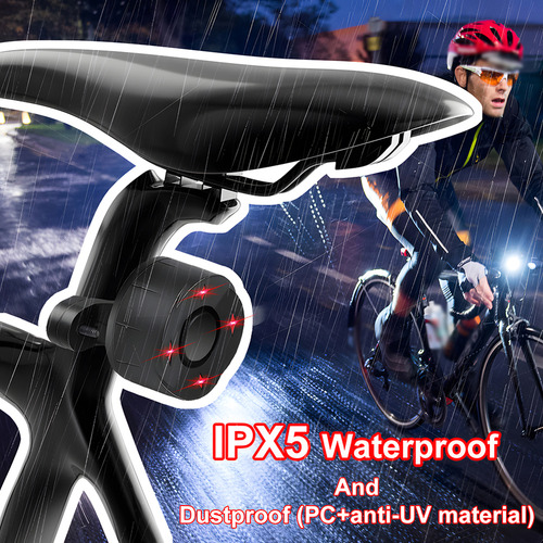 Luz Trasera De Bicicleta Recargable Por Usb Con Alarma Antir