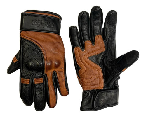 Guantes Brooklyn Riders Groom Cuero Protecciones + Tactil