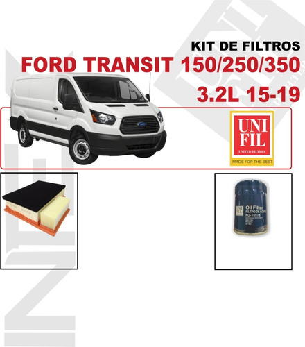 Kit De Filtros Fordtransit 150/250/350 3.2l 2015-16-17-18-19