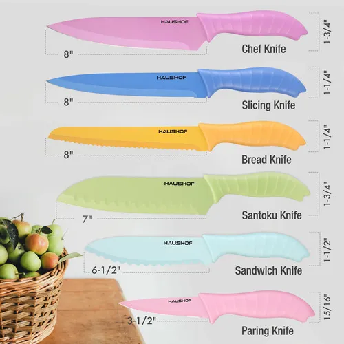 Juego De Cuchillos De Cocina 6 Piezas Acero Inoxidable Antia