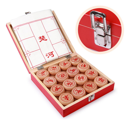 A Juego De Ajedrez Chino Piezas De Ajedrez De Madera