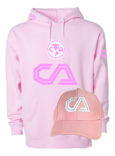 Sudadera Mas Gorra Del América Rosa