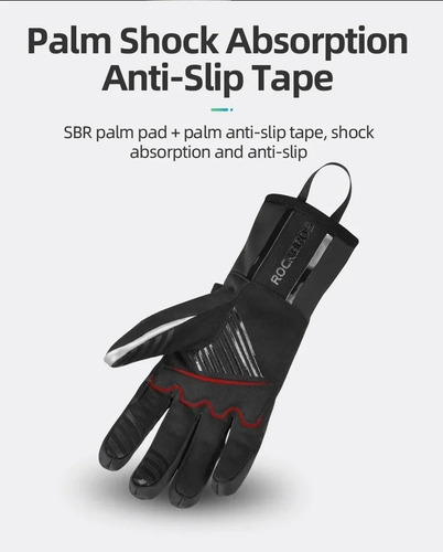 Guantes De Ciclismo Tactil Reflectante Rockbros Negro Xl